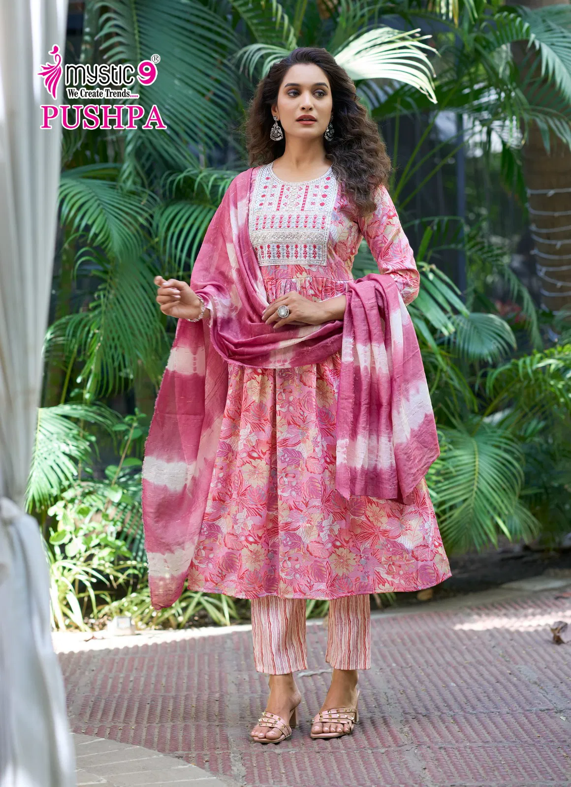 Pushpa Vol 5 by Mystic 9 Rayon Kurti Bottom With Dupatta Wholesalers In Delhi
